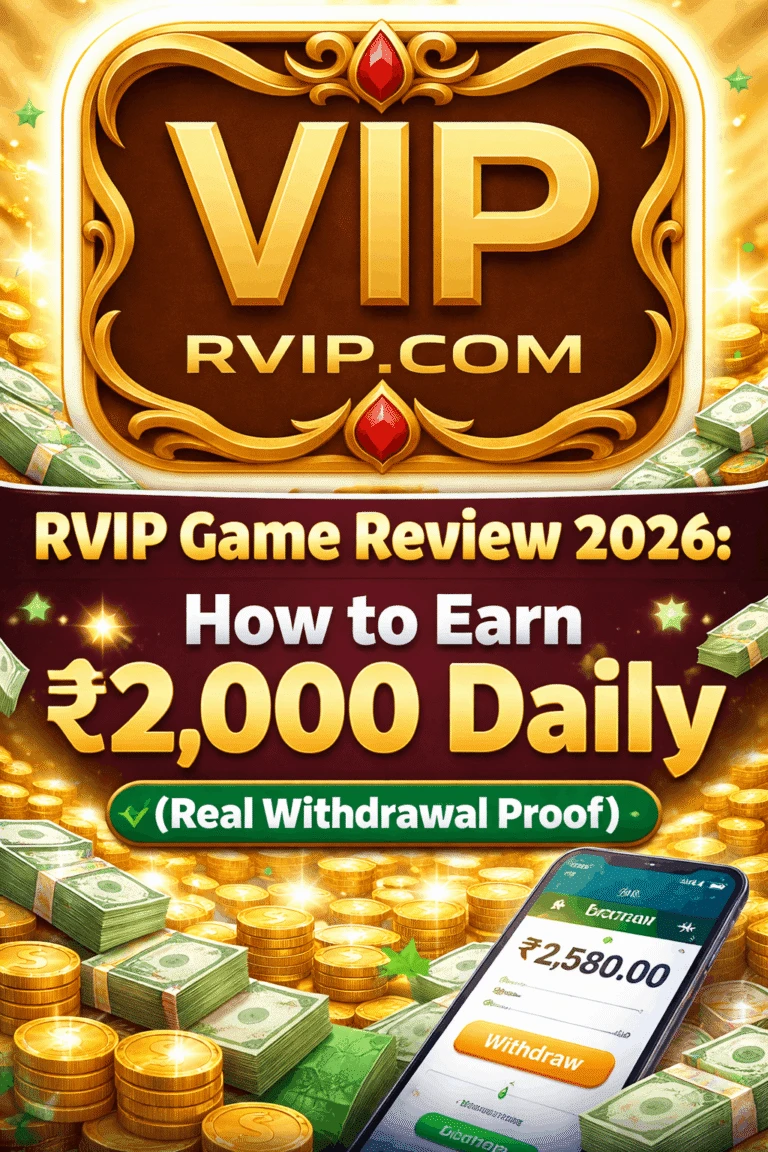 RVIP Game Review 2026: How to Earn ₹2,000 Daily (Real Withdrawal Proof)