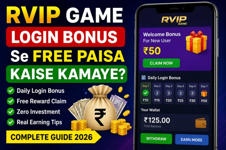 RVIP Game Login Bonus Se Free Paisa Kaise Kamaye? Complete Beginner Guide (2026)
